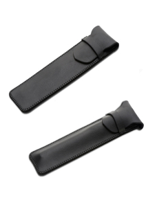 2 PCS en línea Caja de protección con capacitación en línea para lápiz de manzana, estilo: con tapa (cuero genuino negro)