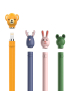 Cubierta protectora antideslizante y anti-gota de pluma de silicona de dibujos animados para lápiz de manzana 1 (conejo)
