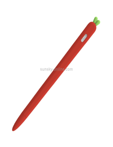 LOVE-MEI-para-Apple-Pencil-2-con-forma-de-zanahoria-Stylus-Pen-Funda-protectora-de-silicona-rojo-MBC0359R