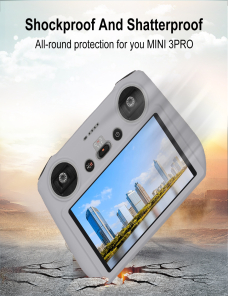 Para-DJI-Mini-3-Pro-DJI-RC-con-pantalla-PULUZ-Funda-protectora-de-silicona-Gris-PU833H