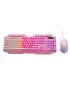 Kit gamer teclado multimedia en español + mouse Xtech Mirana, rosado