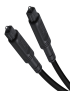 1.5m EMK OD4.0mm Puerto cuadrado a puerto cuadrado Cable de conexión de fibra óptica de altavoz de audio digital (negro)