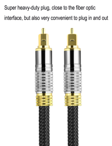 CO-TOS101 Cable de audio de fibra óptica de 2 m Amplificador de potencia de altavoz Cable de señal cuadrado a cuadrado de aud