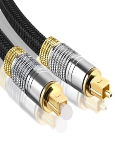 CO-TOS101 Cable de audio de fibra óptica de 1,5 m Amplificador de potencia de altavoz Cable de señal cuadrado a cuadrado de a