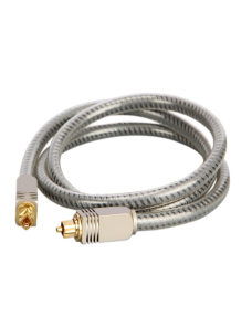 Cable de fibra óptica digital de audio EMK YL/B Cable de conexión de audio cuadrado a cuadrado, longitud: 1,5 m (gris transpa