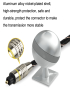 EMK HB/A6.0 Interfaz SPDIF Cable de fibra óptica de audio digital de alta definición, longitud: 15 m (neto blanco y negro)