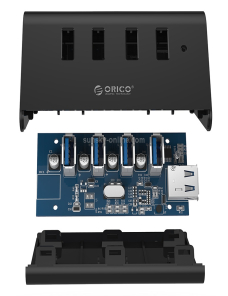 ORICO-SHC-U3-ABS-Material-Desktop-4-puertos-USB-30-HUB-con-soporte-para-telefono-tableta-y-cable-USB-de-1-m-e-indicador-LED-PC11