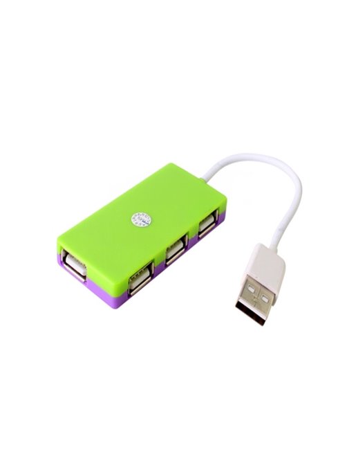 HUB-USB-20-de-4-puertos-Plug-and-Play-verde-S-UH-0213G