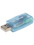 Adaptador de tarjeta de sonido externa USB DSP 5.1 Canal mono (azul)
