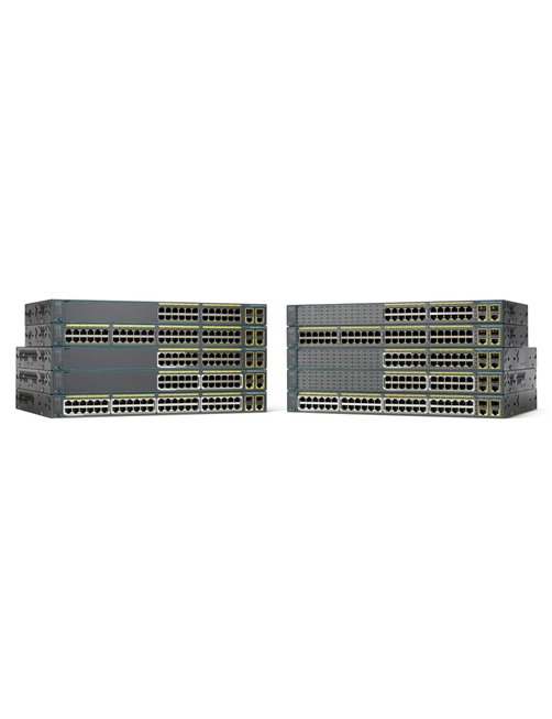 Cisco Catalyst 2960-Plus 24TC-L - Conmutador - Gestionado - 24 x 10/100 + 2 x Gigabit SFP combinado - montaje en rack - Imagen 1