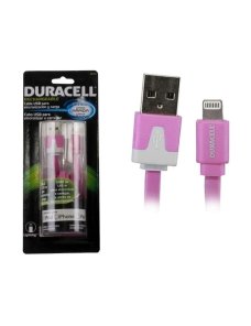 Cable de carga USB IPhone 1.83mts duracell, rosado