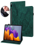 Para-Samsung-Galaxy-Tab-S9-FE-S9-S8-Funda-para-tableta-de-cuero-con-relieve-de-mariposa-grande-verde-EDA006156501A