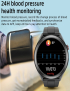 W10 1.3 pulgadas PPG y ECG Smart Health Watch, soporte de monitorización de frecuencia cardíaca/presión arterial, monitoreo 