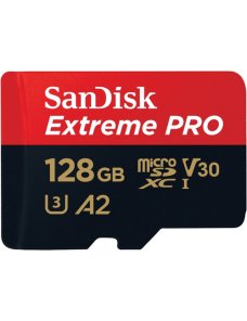 SanDisk Extreme Pro - Tarjeta de memoria flash - 128 GB - A2 / Video Class V30 / UHS-I U3 / Class10 - microSDXC UHS-I - Imagen 1