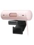 Cámara web Logitech Brio 500 1080p HDR con Show Mode, rosa