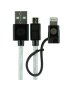 Cable 2 en 1 Micro USB Adaptador Lightning 0.90mt General Electric