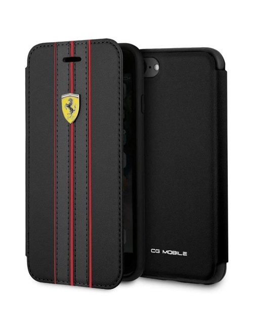 Carcasa Ferrari iPhone 7/8 cuero pu FESURFLBKI8BKR