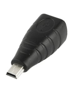 Adaptador de mini USB macho a USB BF (Negro)
