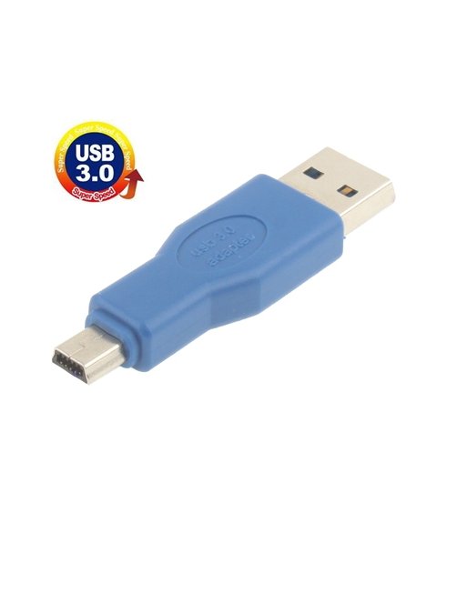 Adaptador USB 3.0 AM a Mini 10 pin (Azul) 