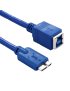 30cm USB 3.0 B hembra a Micro B Cable de conector macho para impresora / disco duro (Azul)