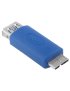 Adaptador de ​​USB 3.0 AF a USB 3.0 Micro-B macho de súper velocidad  (Azul)