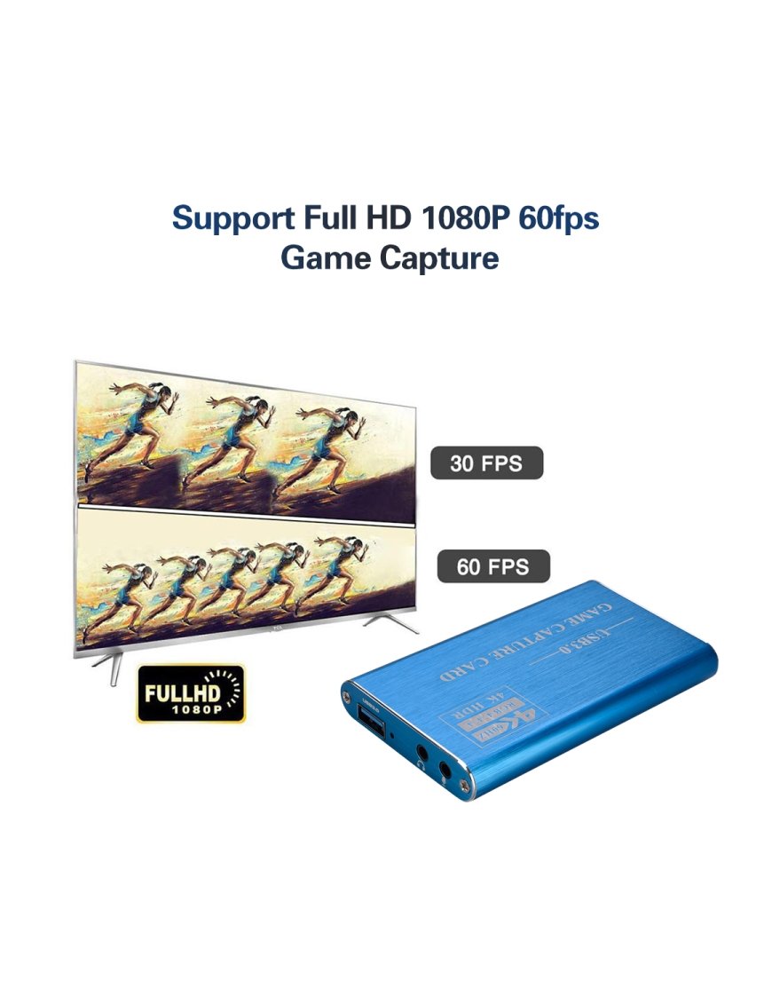 Capturadora de Video 4K USB 3.0 HDMI 1080P 60fps