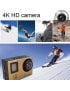 HAMTOD H12 UHD 4K WiFi Sport Camera with Waterproof Case, Generalplus 4247, 0.66 inch + 2.0 inch LCD Screen, 170 Degree Wide Ang