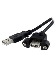 1 ft Panel Mount USB Cable A to A - F/M - Imagen 1