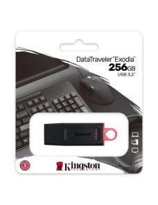 Kingston DataTraveler Exodia - Unidad flash USB - 256 GB - USB 3.2 Gen 1 - negro/rosa - Imagen 2