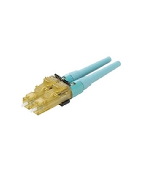 Panduit OptiCam 10Gig - Network connector - LC multi-mode (M) - fiber optic - 0.9 mm - 50 / 125 micron - OM3/OM4 - booted - aqua