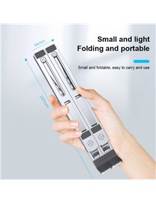 Soporte o alzador para notebook de aluminio y plegable
