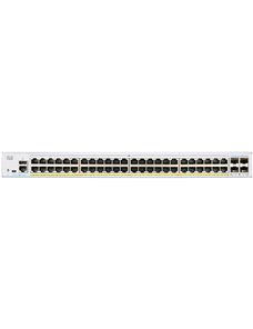 Cisco Business 250 Series CBS250-48PP-4G - Conmutador - L3 - inteligente - 48 x 10/100/1000 (PoE+) + 4 x Gigabit SFP - montaje e