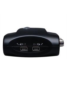 Tripp Lite 2-Port Desktop Compact USB KVM Switch with Audio & Cable Kit - Conmutador KVM - 2 x KVM port(s) - 1 usuario local - s