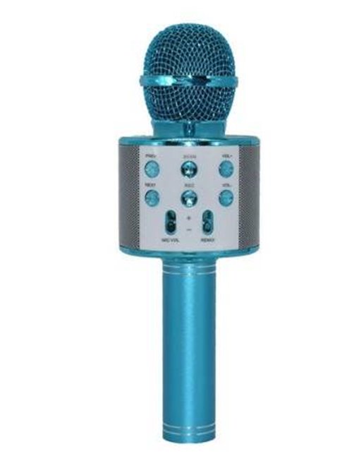 Micrófono Inalámbrico Vivitar iSing, para Karaoke, Conexión 3.5mm, MicroSD y USB, Bluetooth, Azul