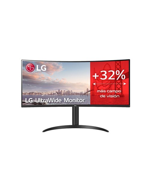 Monitor 34WP65C-B Ultrapanorámico 21:9 LG UltraWide (Panel VA: 3440x1440, 160Hz, 300cd/m², 3000:1, sRGB99%, curvo) 34"