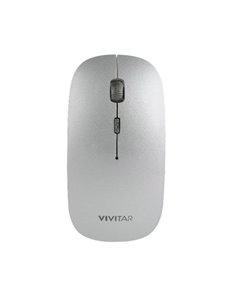Mouse Vivitar Inalámbrico (1600dpi, Dongle USB, Plateado)
