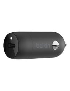 Belkin - Adaptador de corriente para el coche - 20 vatios - 3.6 A (24 pin USB-C) - en el cable: Lightning - negro