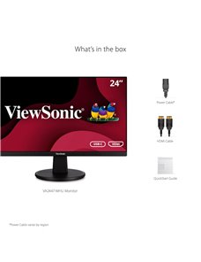 Monitor viewsonic 24" 1080p 75Hz con FreeSync, USB C y HDMI VA2447-MHU