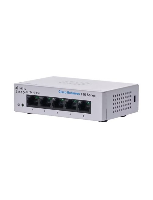 Switch Cisco Business 110-5T-D, 5 Puertos RJ45 CBS110-5T-D-NA