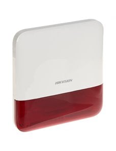 Sirena inalámbrica Hikvision exterior, estrobo rojo DS-PS1-E-WB/Red
